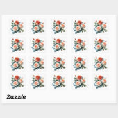 Scrapbooking Sticker Waterverf Rozen (Vel)