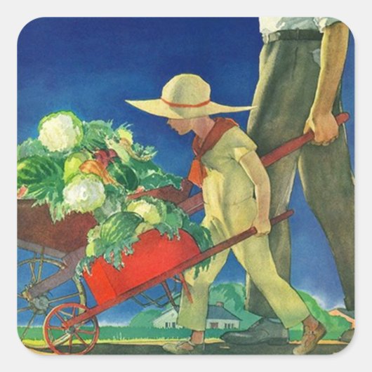 Scrapbooking STICKERS Nostalgische Familie Tuin (Voorkant)