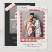 Scrapbooking Vakanties | Festive 3 foto Feestdagenkaart (Voorkant / Achterkant)