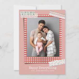Scrapbooking Vakanties Gingham Frame foto Feestdagenkaart