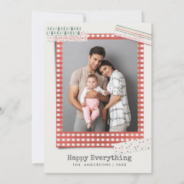 Scrapbooking Vakanties | Gingham Frame foto Feestdagenkaart