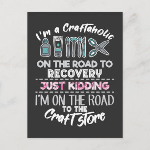 Scrapbooking-verslaving Handgemaakte Craftaholic S Briefkaart