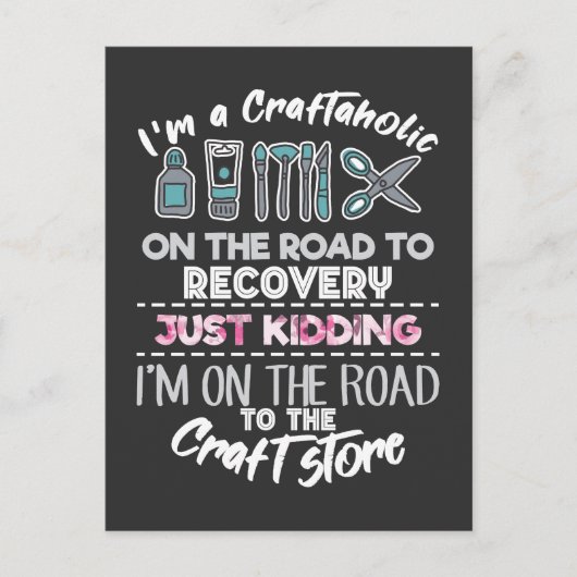 Scrapbooking-verslaving Handgemaakte Craftaholic S Briefkaart (Voorkant)