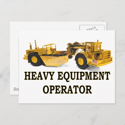 SCRAPER EARTH MOVER BRIEFKAART (Voorkant / Achterkant)