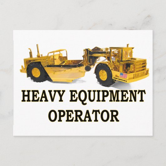 SCRAPER EARTH MOVER BRIEFKAART (Voorkant)