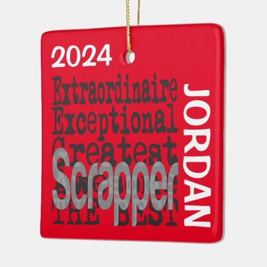 Scrapper Extraordinaire CUSTOM Keramisch Ornament (Links)