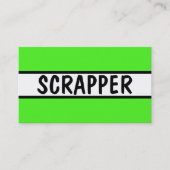 Scrapper Neon Green Visitekaartje (Voorkant)