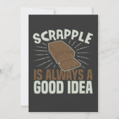 Scrapple is altijd een goed idee grappige srappell kaart (Voorkant)