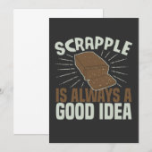 Scrapple is altijd een goed idee grappige srappell kaart (Voorkant / Achterkant)