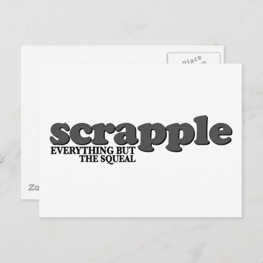 Scrapple Squeal Briefkaart (Voorkant / Achterkant)