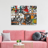 Scrappy Abstract verpakt canvas Afdruk (Insitu (Woonkamer))