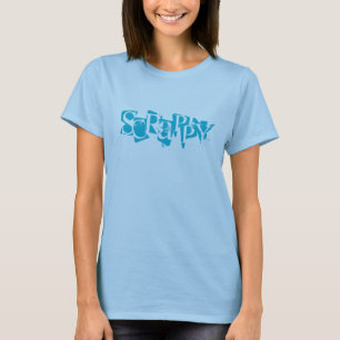 Scrappy (duikuitrusting-blauwe grafiek / lettering t-shirt