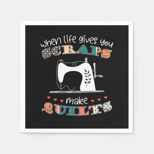 Scraps Quilt Quilting Crafting Sewing Machine Gift Servet (Voorkant)