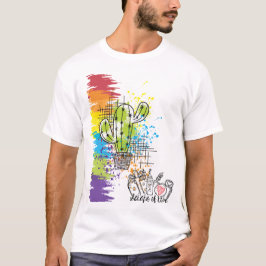Scraps van Liefde Kleurrijke Cactus T-shirt