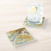 Scrared Dragon Glazen Onderzetter (Schuin)