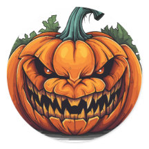 Scrary pompoen, Halloween Sticker