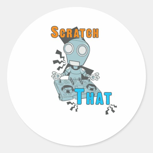 Scratch dat ronde sticker (Voorkant)