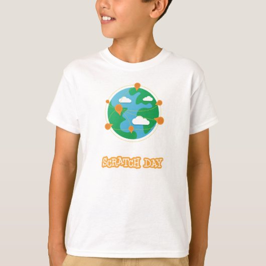 Scratch Day Wereldbol Shirt (Kinder) (Voorkant)
