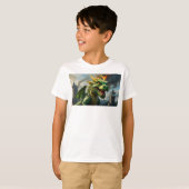 Scratch de angstaanjagende Dragon Fantasy Art T-shirt (Voorkant volledig)