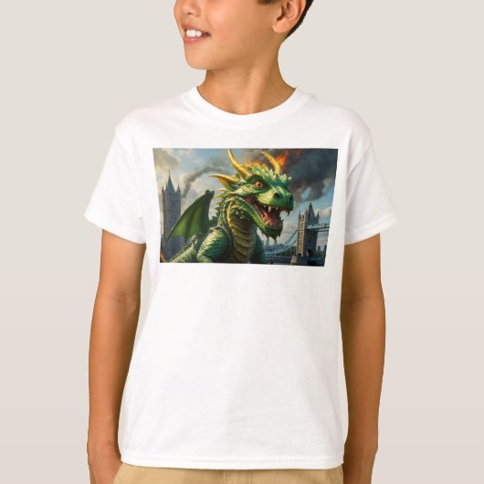 Scratch de angstaanjagende Dragon Fantasy Art T-shirt (Voorkant)
