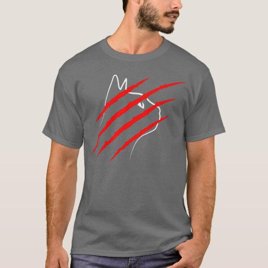Scratch de kat grappig t-shirt (Voorkant)