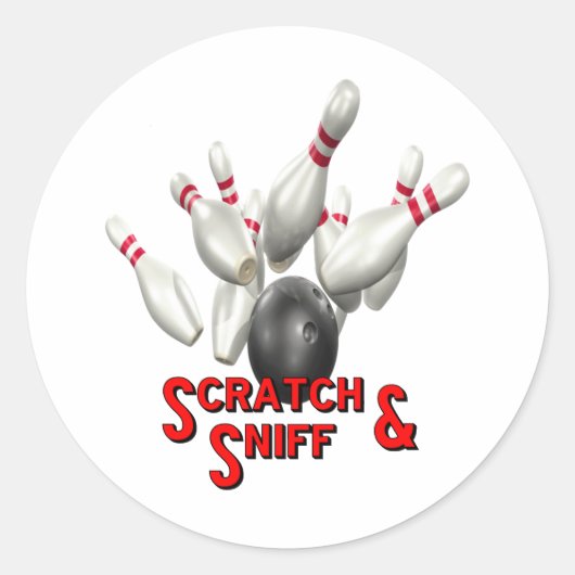Scratch en Sniff Ronde Sticker (Voorkant)