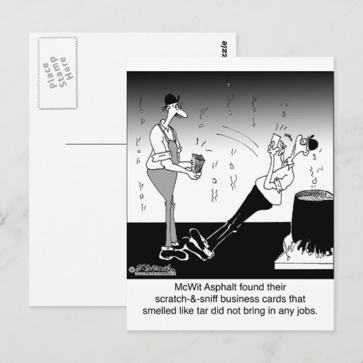 Scratch- en Sniff-Visitekaartjes Briefkaart (Voorkant / Achterkant)