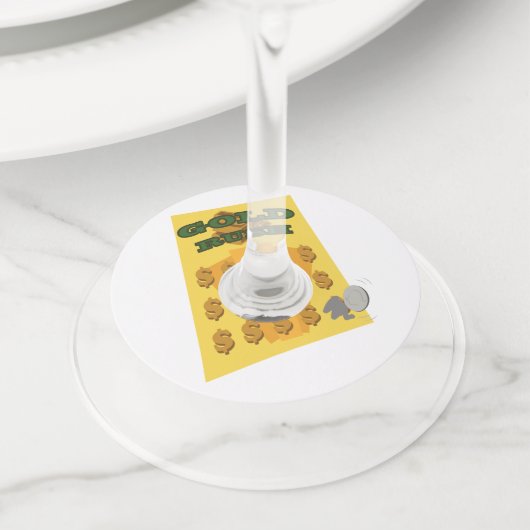 Scratch uit wijnglaslabel (Dichtbij)