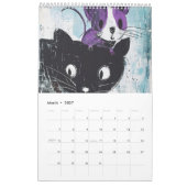 Scratch & Whiskers – Grafische kattenkalender 2027 Kalender (Mar 2027)