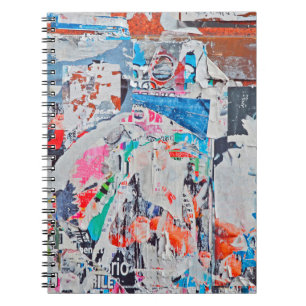 Scratched advertentiestextuur, achtergrond, poster notitieboek