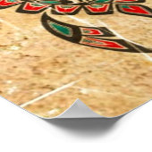 Scratched and Worn Haida Spirit Sea Turtle Poster (Hoek)