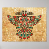 Scratched and Worn Haida Two Headed Spirit Bird Poster (Voorkant)