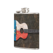 Scratched and Worn Texas Flag Acoustic Guitar Heupfles (Links)