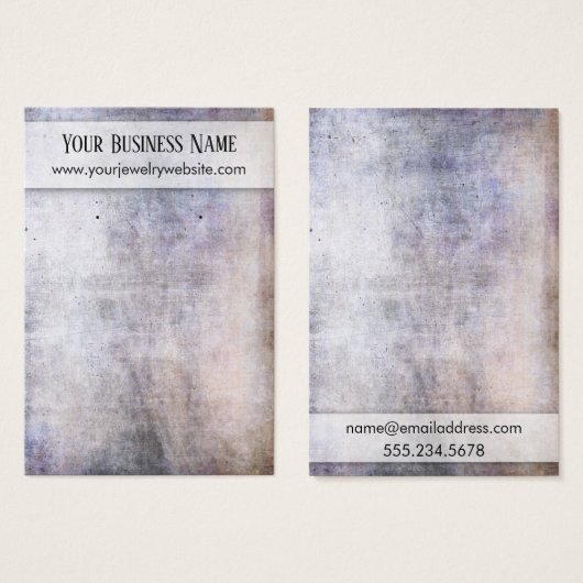 Scratched Brown Paars Earring Holder Display Kaart (Voorkant /achterkant)