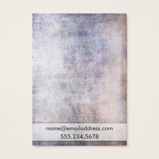 Scratched Brown Paars Earring Holder Display Kaart (Achterkant)