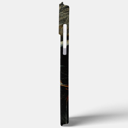 Scratched dark satin texture rumpled virtual cloth Case-Mate iPhone case (Achterkant / Links)