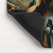 Scratched dark satin texture rumpled virtual cloth muismat (Hoek)