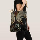 Scratched dark satin texture rumpled virtual cloth tote bag (Dichtbij)