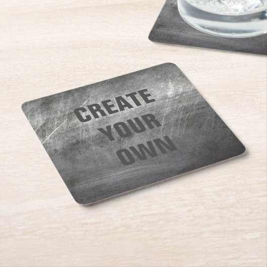 Scratched, geborsteld metaal kartonnen onderzetters (Schuin)