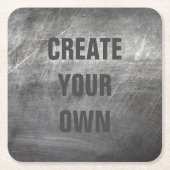 Scratched, geborsteld metaal kartonnen onderzetters (Voorkant)