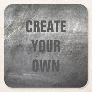 Scratched, geborsteld metaal kartonnen onderzetters