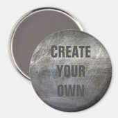 Scratched, geborsteld metaal magneet (Voorkant / Achterkant)