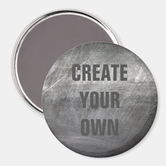 Scratched, geborsteld metaal magneet (Voorkant / Achterkant)