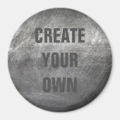 Scratched, geborsteld metaal magneet (Voorkant)