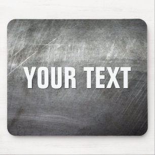 Scratched, geborsteld metaal muismat