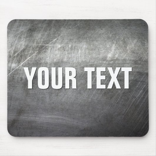 Scratched, geborsteld metaal muismat (Voorkant)