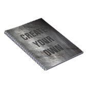 Scratched, geborsteld metaal notitieboek (Rechterzijde)