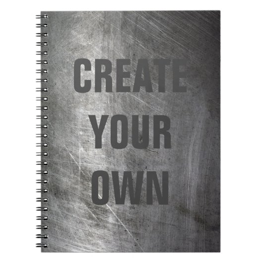 Scratched, geborsteld metaal notitieboek (Voorkant)