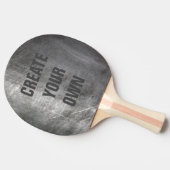 Scratched, geborsteld metaal tafeltennisbatje (Zijkant)