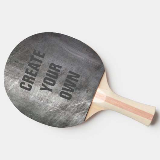 Scratched, geborsteld metaal tafeltennisbatje (Zijkant)